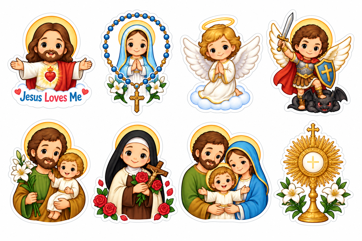 Little Saints — Everyday Faith 8-Sticker Sheet